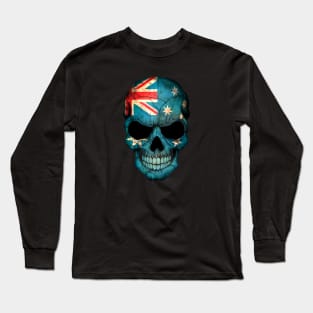 Australian Flag Skull Long Sleeve T-Shirt